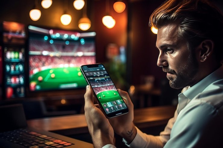 Live-dealer interface and football market screens on androslot login mobile app